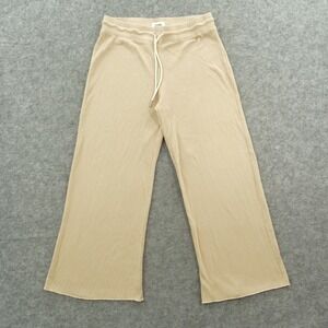MATE the label Pants Womens Medium Beige Waffle Knit Sweatpants Organic Flared